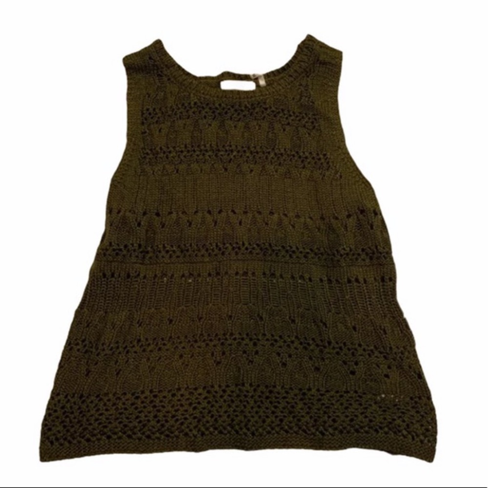 army green knit tank